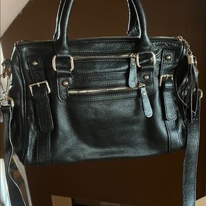 Black Leather Satchel